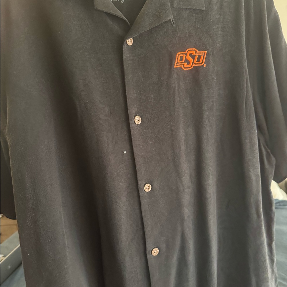 Tommy Bahama Black Casual Button Down Shirt